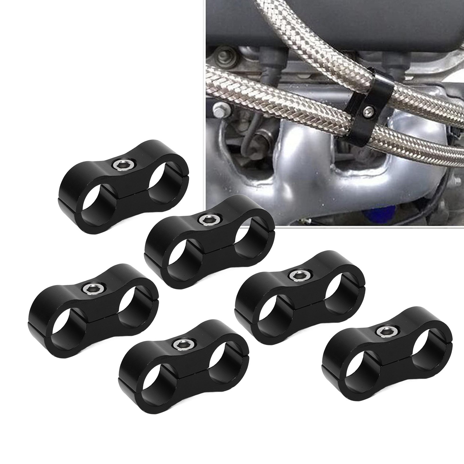 10 Schlauchschellen 6an Für 3/8"-kraftstoffschläuche (zur Befestigung An 3/8"-schläuchen)