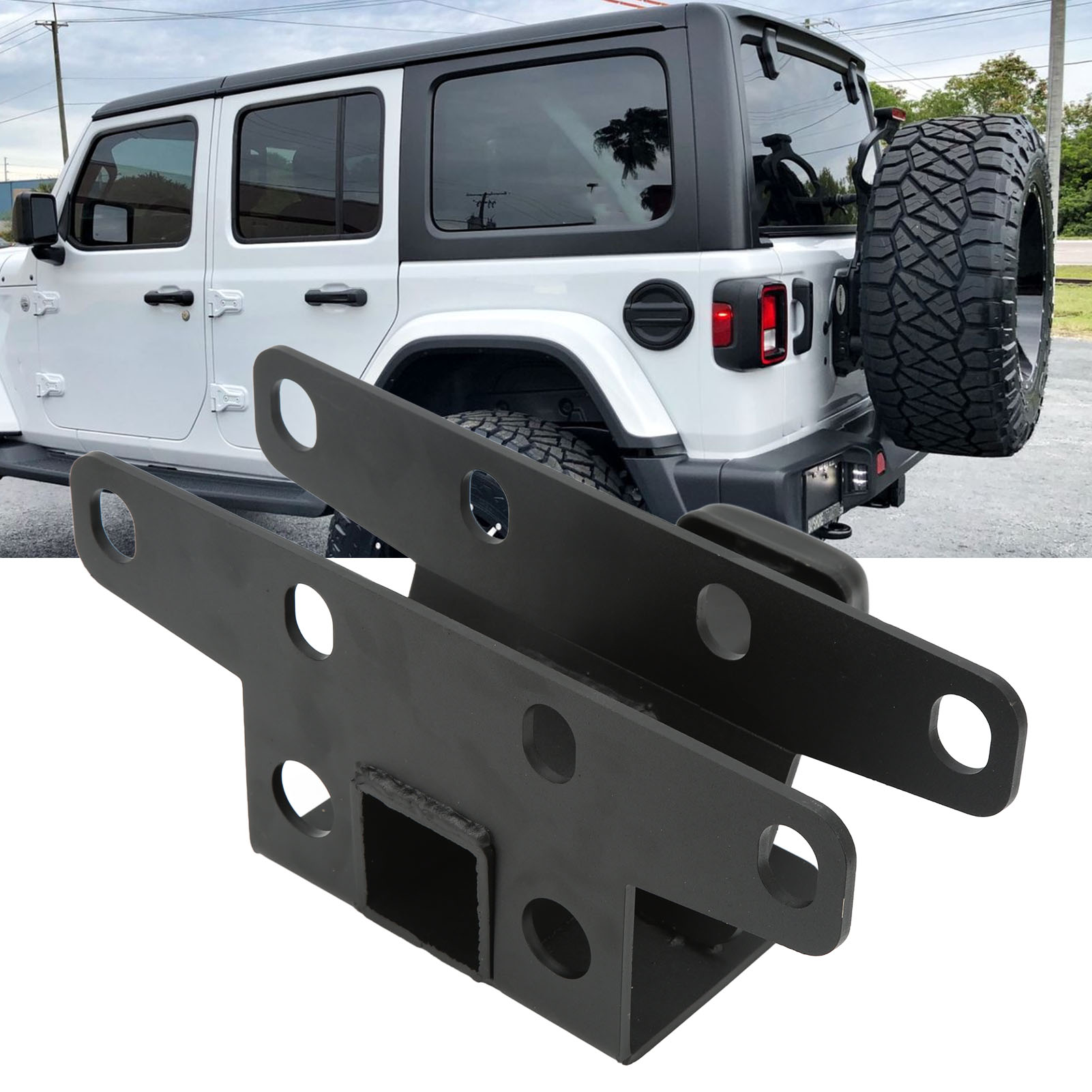 2-zoll-anhängerkupplungshalterung Für Jeep Wrangler Jl/jlu 2018-2022 (th-1035-jl-bk) (übergewicht)
