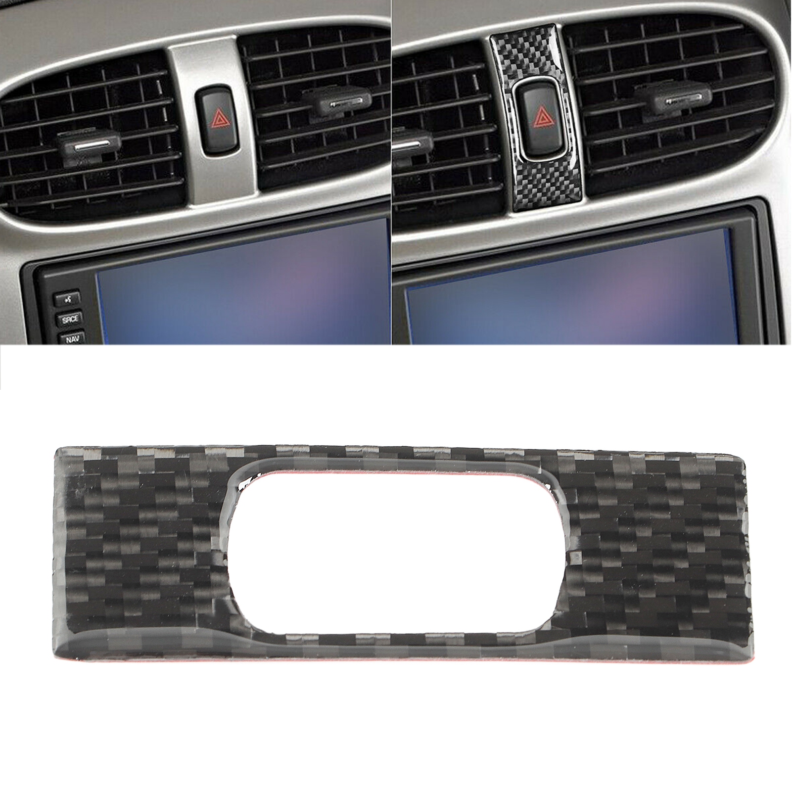 Dekorativer Carbonfaser-aufkleber Für Den Warnblinkerknopf Beim Chevrolet Corvette C6 (2005–2013)