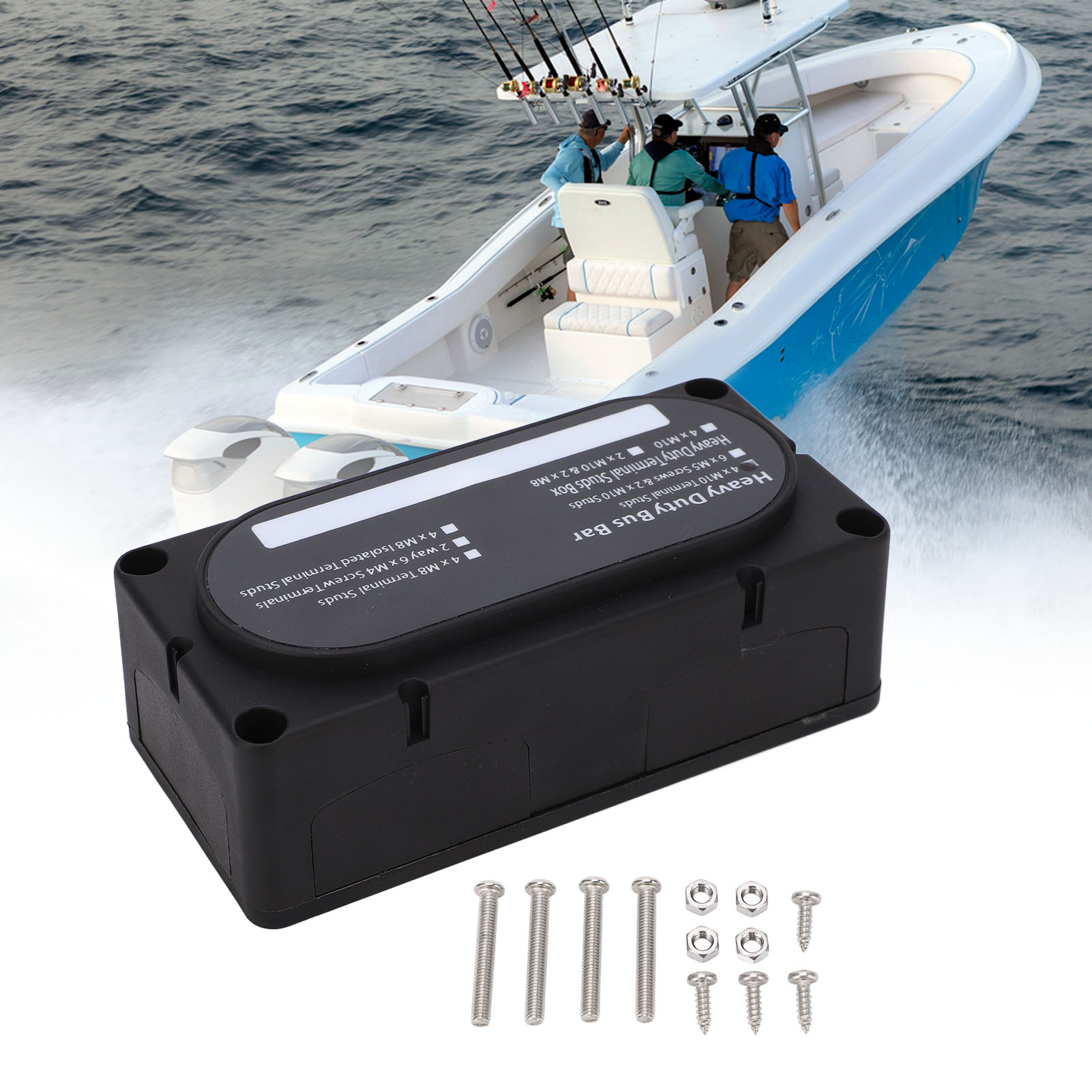 Hochleistungs-4-kanal-stromschienenkasten Für Freizeitfahrzeuge, Boote Und Yachten, 48 V Dc, 300 A, M104