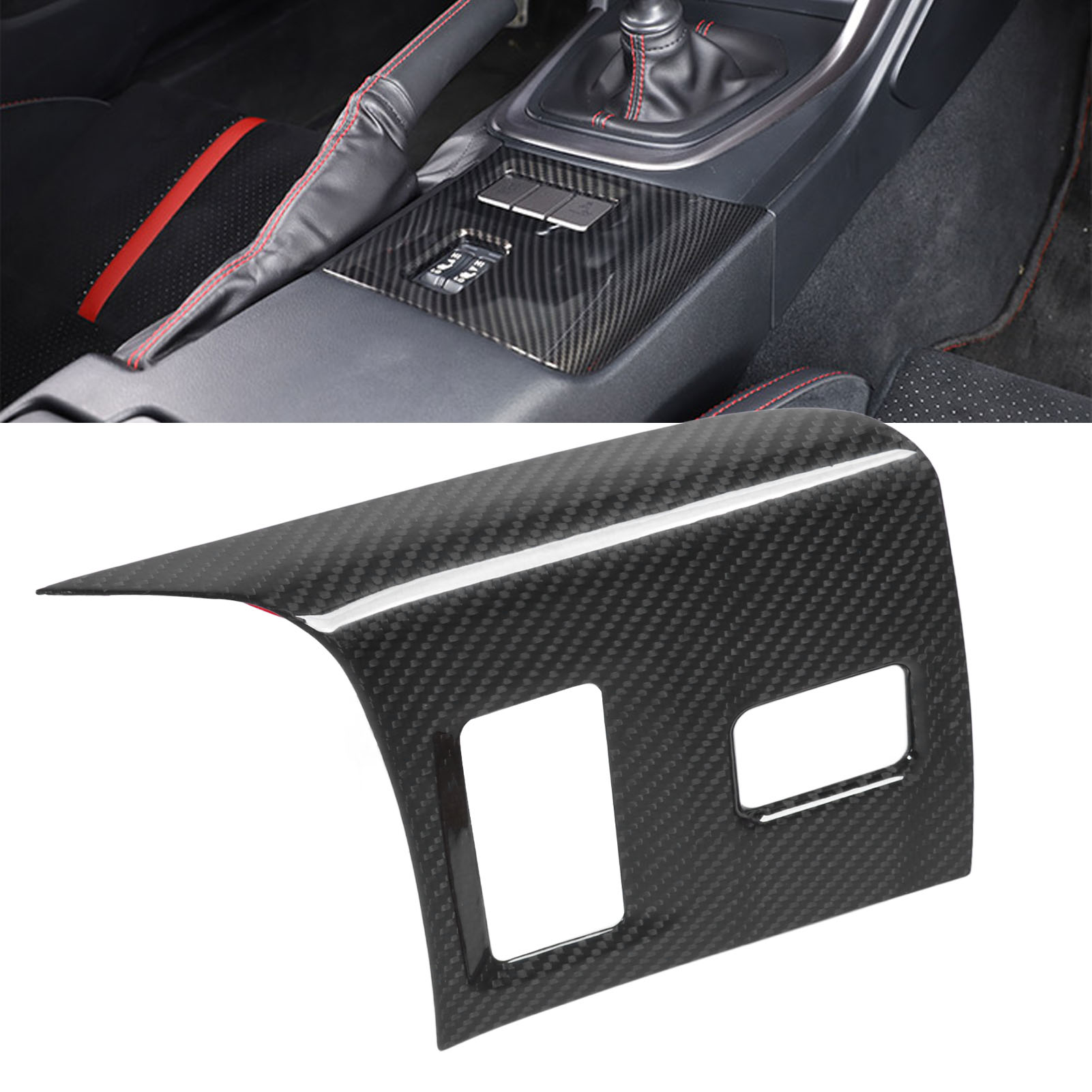 Dekorativer Aufnäher Für Das Bedienfeld Der Sitzheizung In Der Mittelkonsole, Aus Echtem Carbon, Für Linkslenker, Kompatibel Mit Toyota Gr86/subaru Brz Zn8/zd8 Ab 2022 (oc11375)