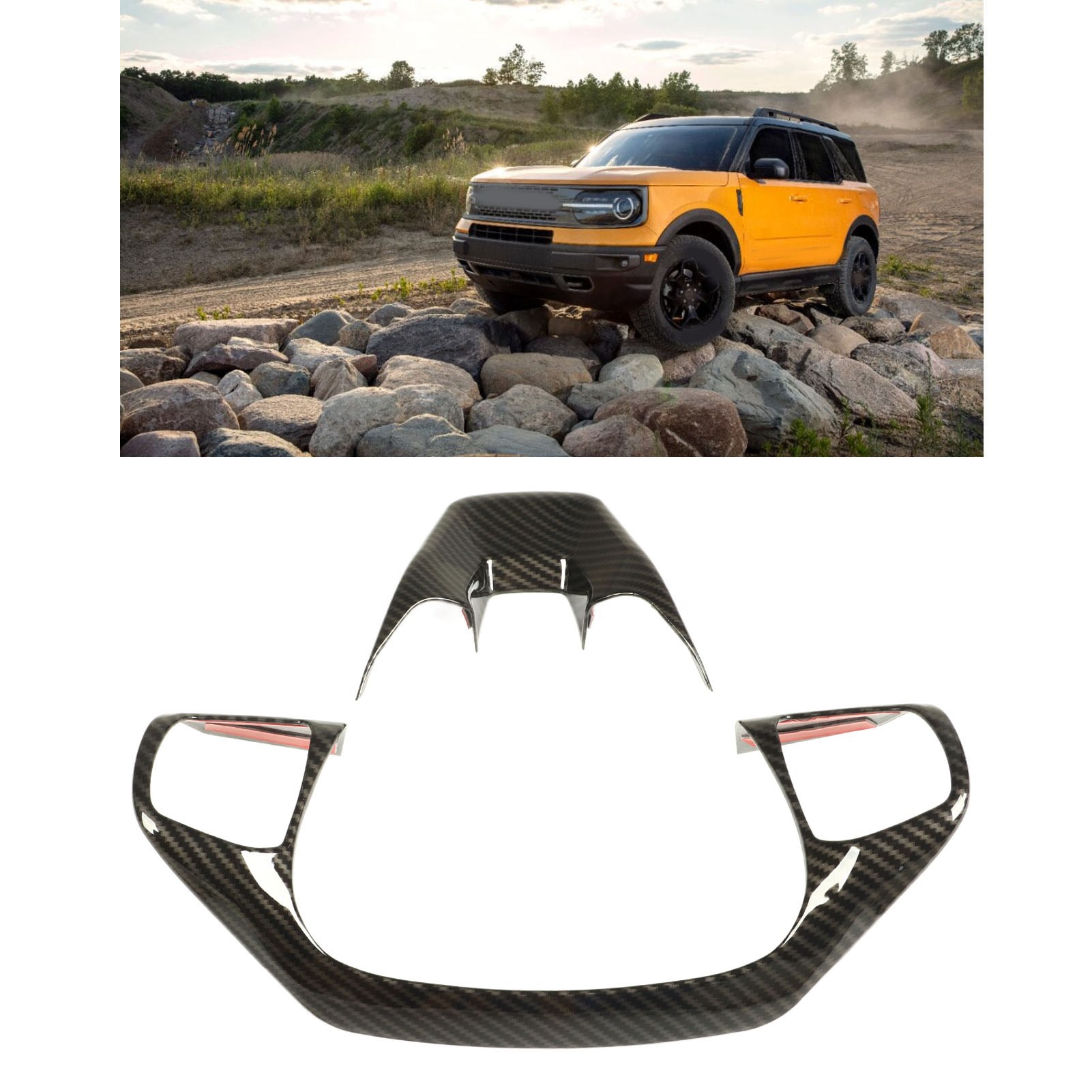 Lenkradblende In Carbonfaser-optik Für Ford Bronco Sport (cx430) Ab Baujahr 2021