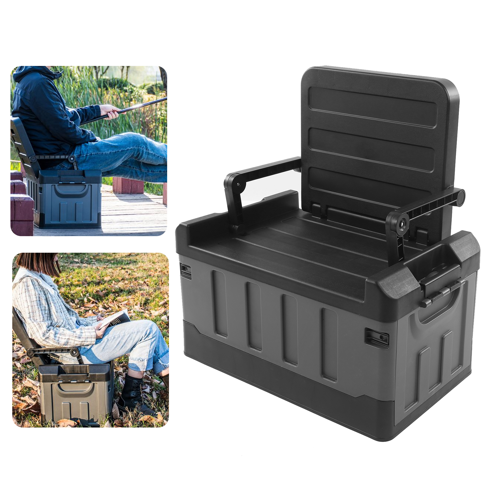 Faltbare Aufbewahrungsbox Für Autositze Oder Kofferräume, Ideal Für Zuhause, Auto, Outdoor-aktivitäten, Angeln Usw. Mattschwarze Ausführung. Exklusiv Ab Unseren Ausländischen Lagern Erhältlich.