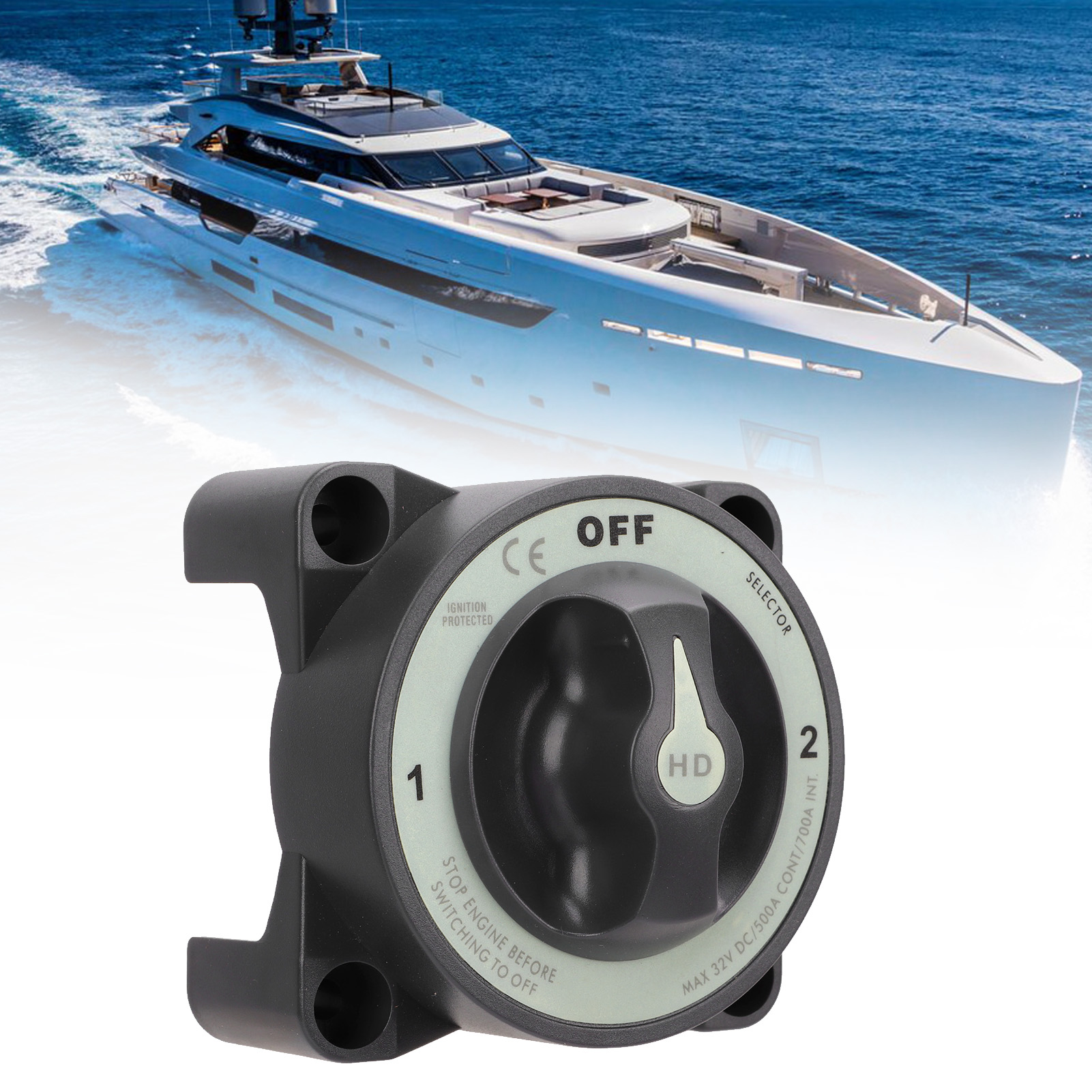 Hochleistungs-batterietrennschalter 500a 11003 (hd-serie) Aus-1-2 Dreistufiger, Dreipoliger Batterieschalter Geeignet Für Wohnmobile, Yachten Und Boote (yc102062-gy11003)