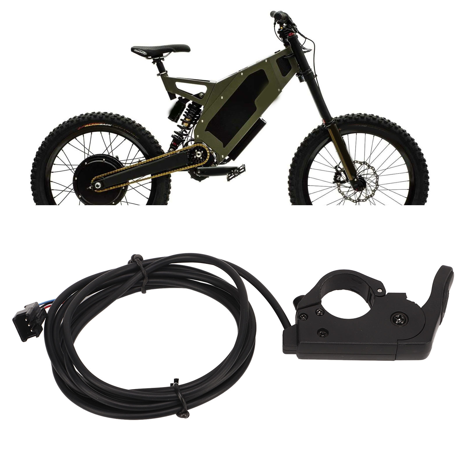 Daumengashebel, Kompatibel Mit Links- Und Rechtshändern, 36v/48v/60v/72v, Geeignet Für E-bikes.