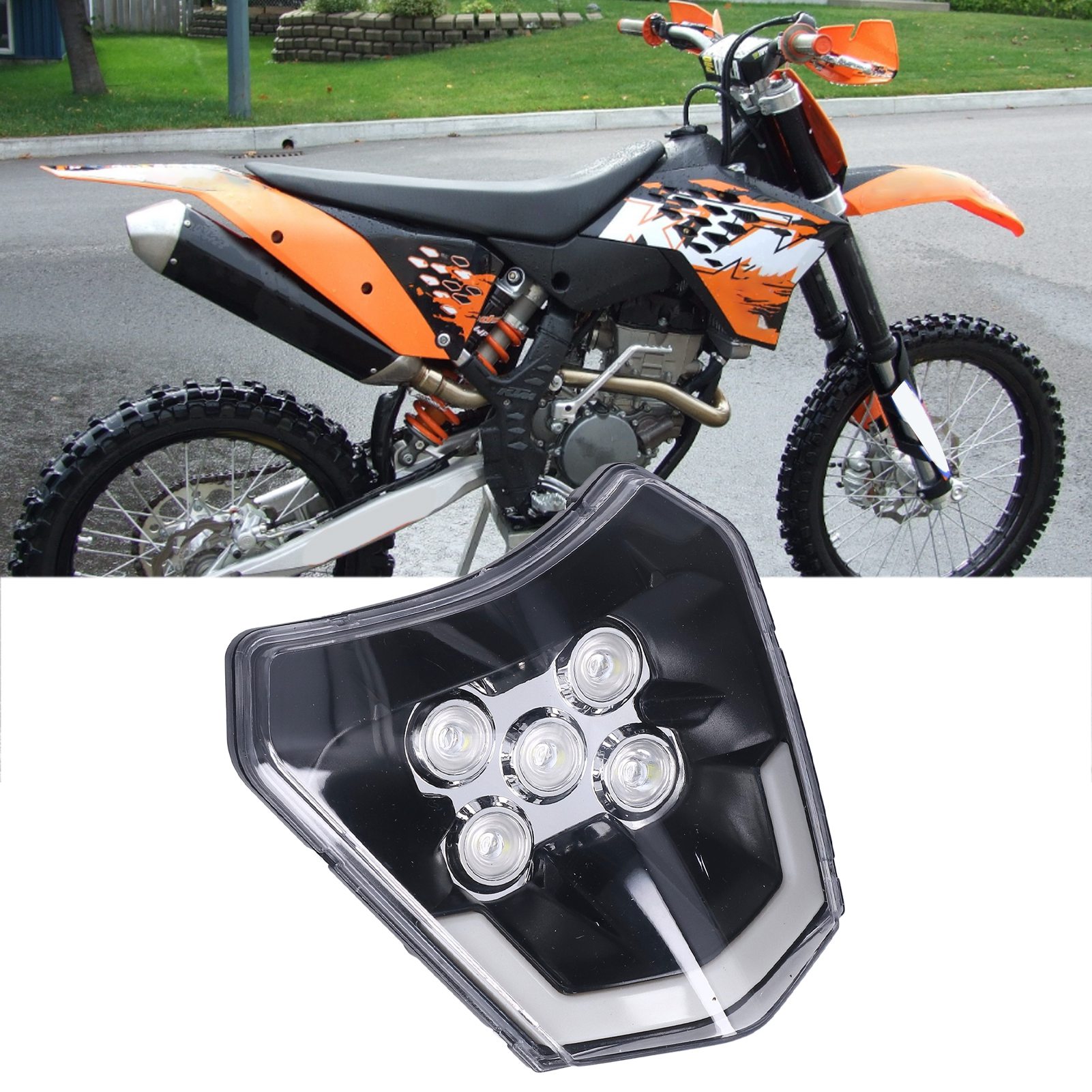 5 Led Motorradscheinwerfer Für Ktm Exc Sxf Mx Dirt Bike
