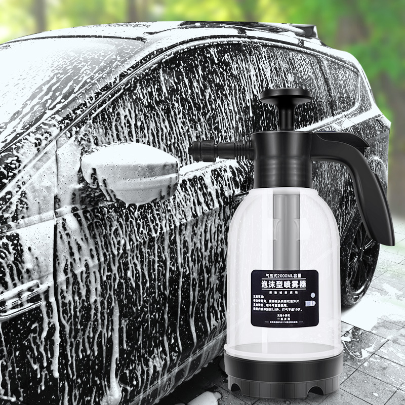 (exklusiv In Südostasien Erhältlich) Manuelle 2-liter-schaumsprühpistole Mit Luftdruck, Säure- Und Laugenbeständig, Für Den Hausgebrauch, Autowäsche Und Gartenarbeit, Schwarz-weiße Schaumsprühpistole