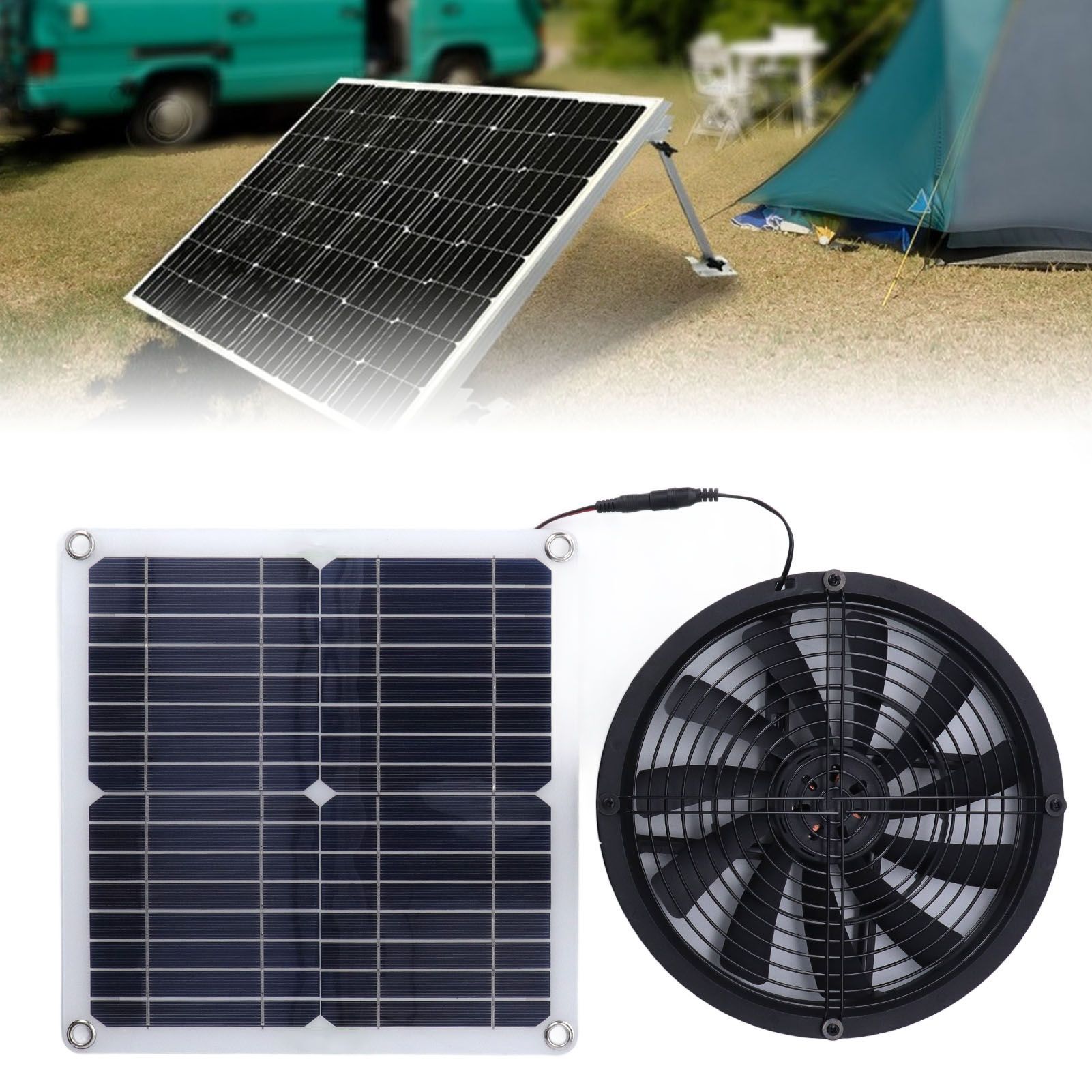 10-w-mini-solarpanel-betriebener Abluftventilator Für Wohnmobile, Solargekühlt