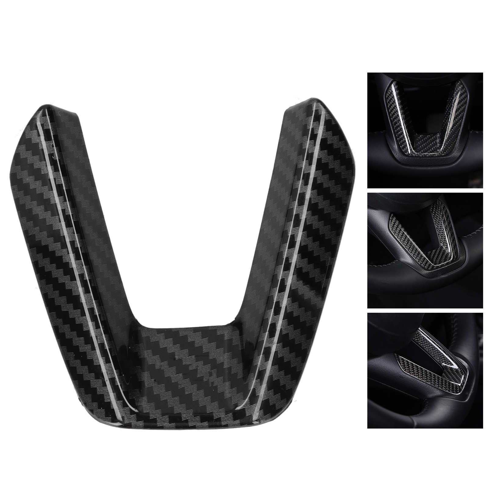 Aufkleber Für Die Lenkradverkleidung, Passend Für Mazda Cx-4 Und Cx-5, In Glänzendem Schwarzem Carbonfaser-design.
