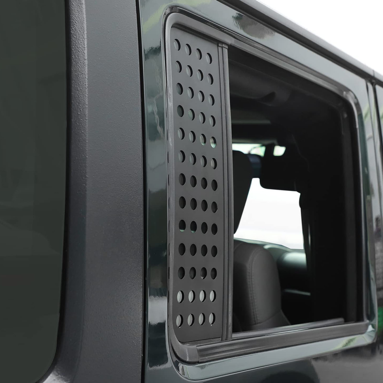 2-teiliges Set Inklusive Eines Aufklebers Aus Aluminiumlegierung Für Die Tür-/heckscheibenverkleidung, Kompatibel Mit Jeep Wrangler Jku 4-türer (2007-2017).