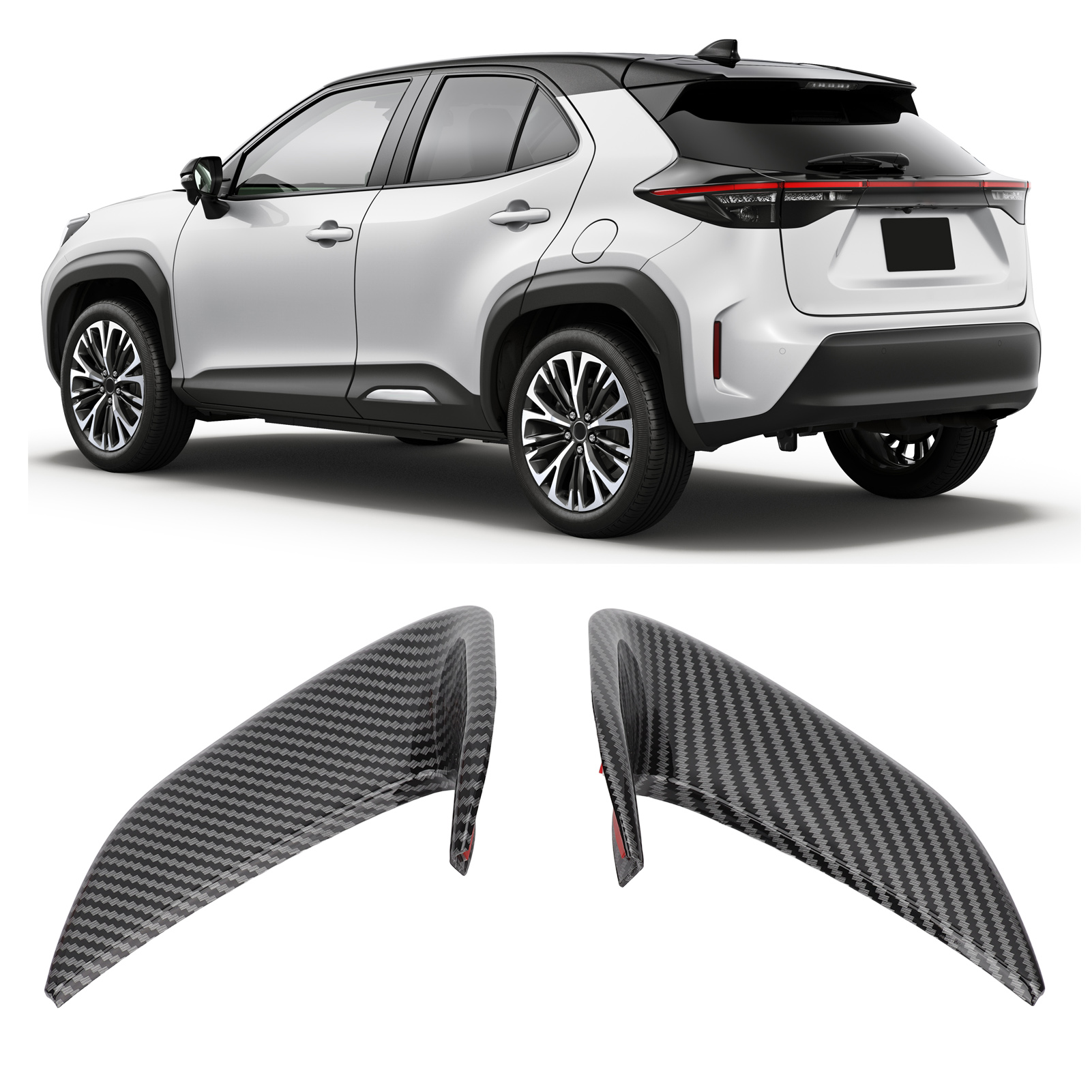 Satz Aus Zwei Türgriffblenden Aus Kohlefaser Für Den Innenraum Des Toyota Yaris Cross 2020 Und 2021