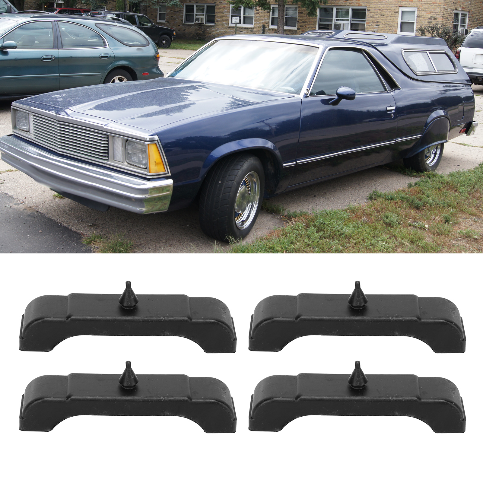 4 Stück 3-kernige Kühlkörper-wärmedämmmatten Aus Gummi Für Gm, Buick, Chevrolet Und Gmc (1968–1981), Teilenummer 4012-326-681s