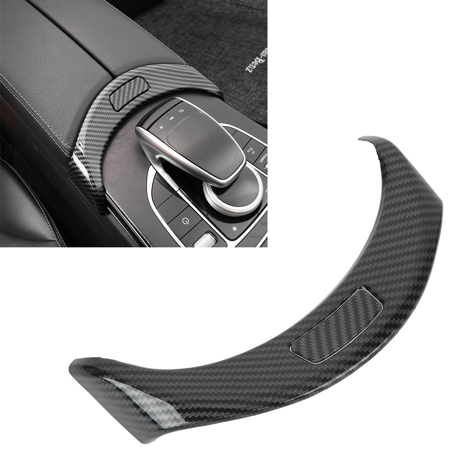 Dekorative Aufkleber Für Die Armlehnenknöpfe Im Auto, Carbonfaser-optik, Kompatibel Mit Mercedes-benz C-klasse W205, Glc Und X253 (2015-2021).