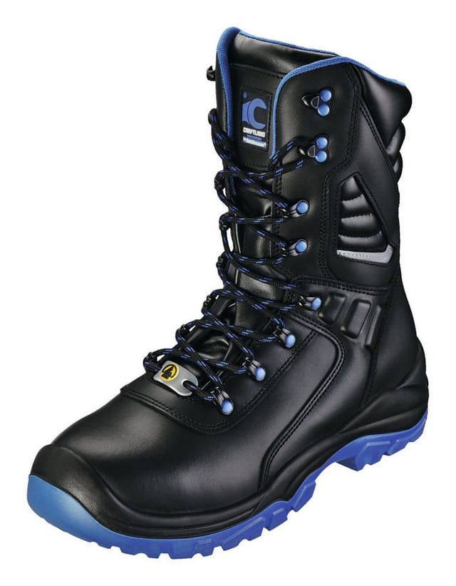 Craftland - Sicherheitsstiefel torgau Größe 42 w. 11 schwarz/blau S3S fo sr esd en iso 20345 Glattleder
