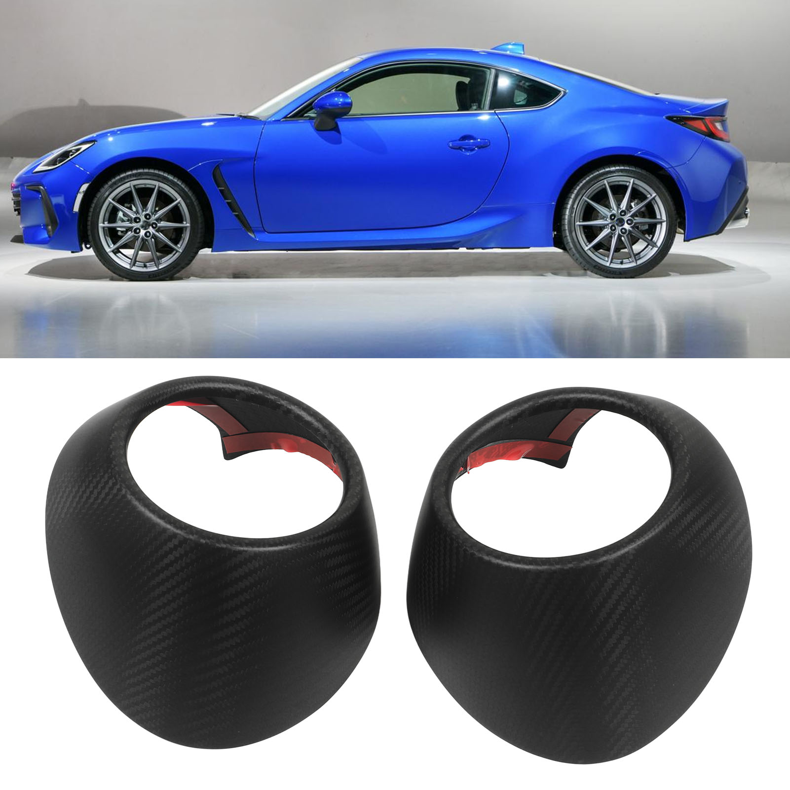 Fahrzeugmodifikationen: Lufteinlassblenden Aus Kohlefaser Für Toyota Gr86 Und Subaru Brz (modelle Ab 2022) - Paar Matte Blenden (links Und Rechts)