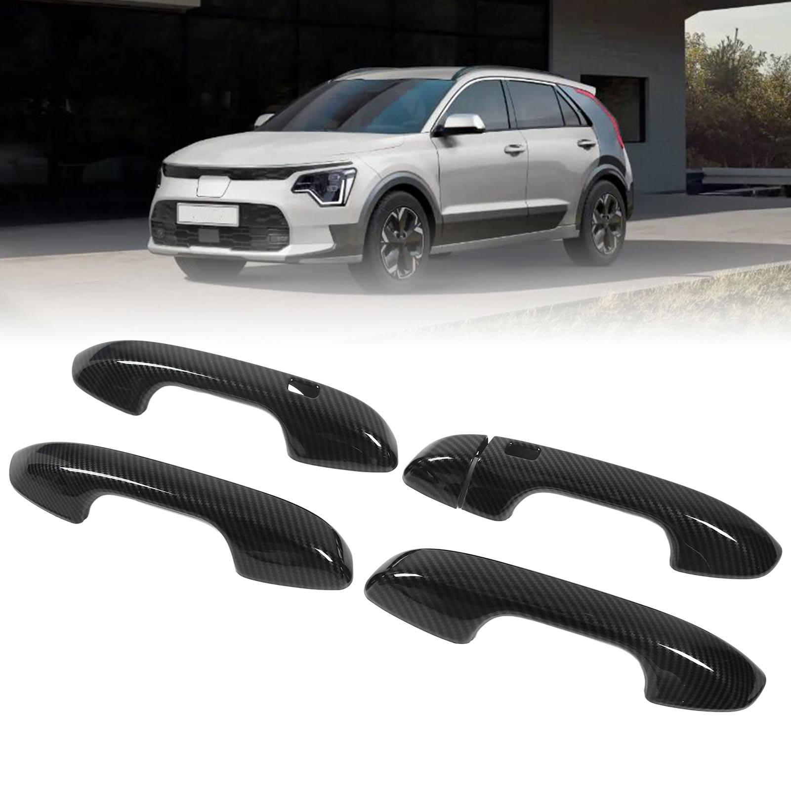 Türgriffblende In Carbon-optik Für Das Kia Niro Sg2 2021+ High-end-modell