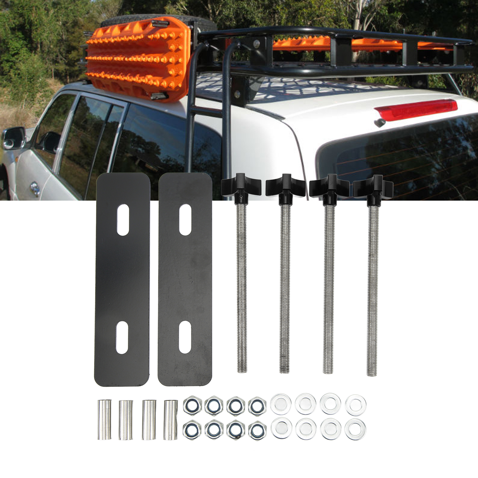 Verstellbare Montagehalterung Für Traktionsplatte, Kompatibel Mit Allen Sandbergungsplatten, Mittenabstand Von 8 Bis 14 Cm (3,15 Bis 5,51 Zoll), Schwarz.