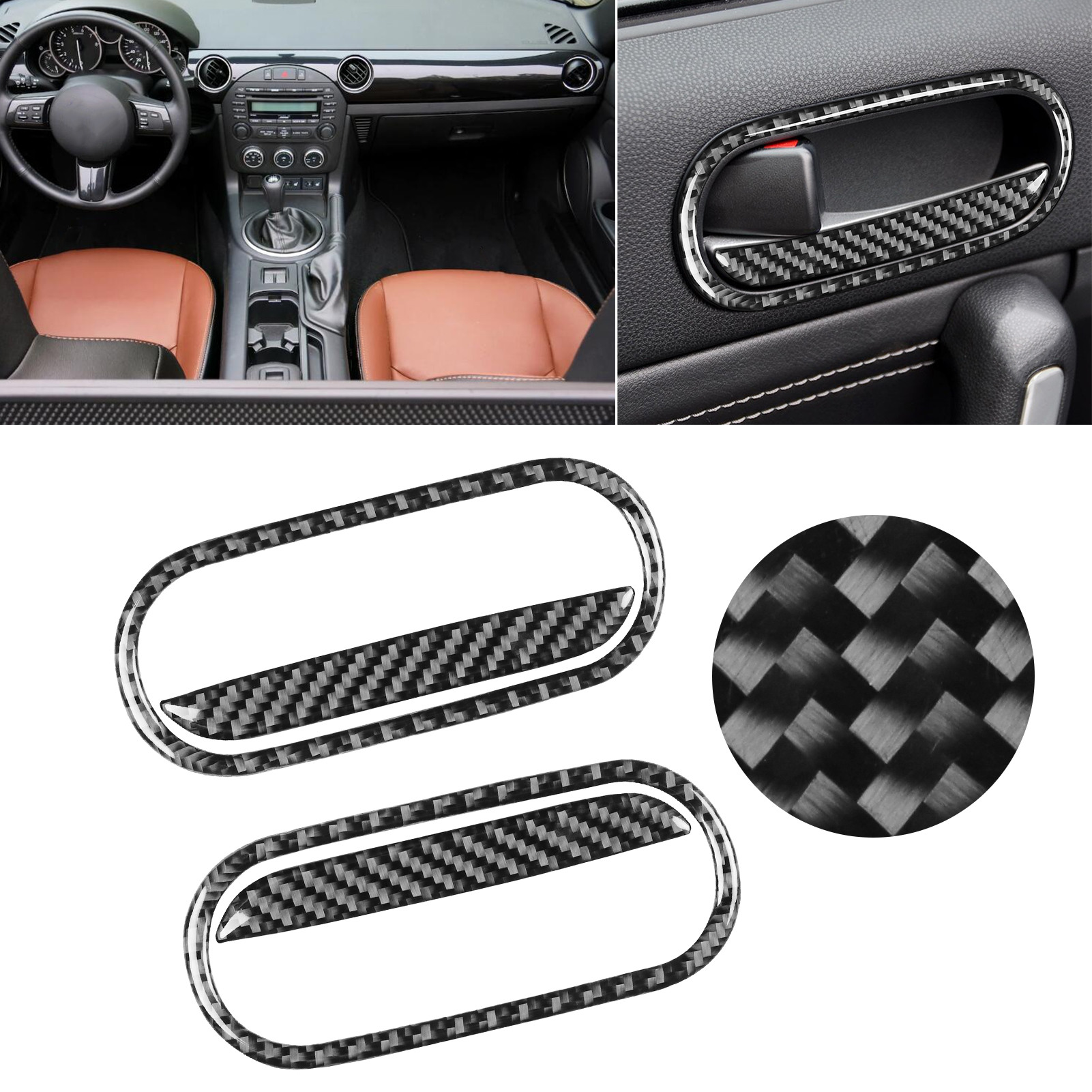 Fahrzeugmodifikation: Türgriffblenden Aus Kohlefaser (4-teilig) Für Mazda Mx-5 Nc 2009-2015