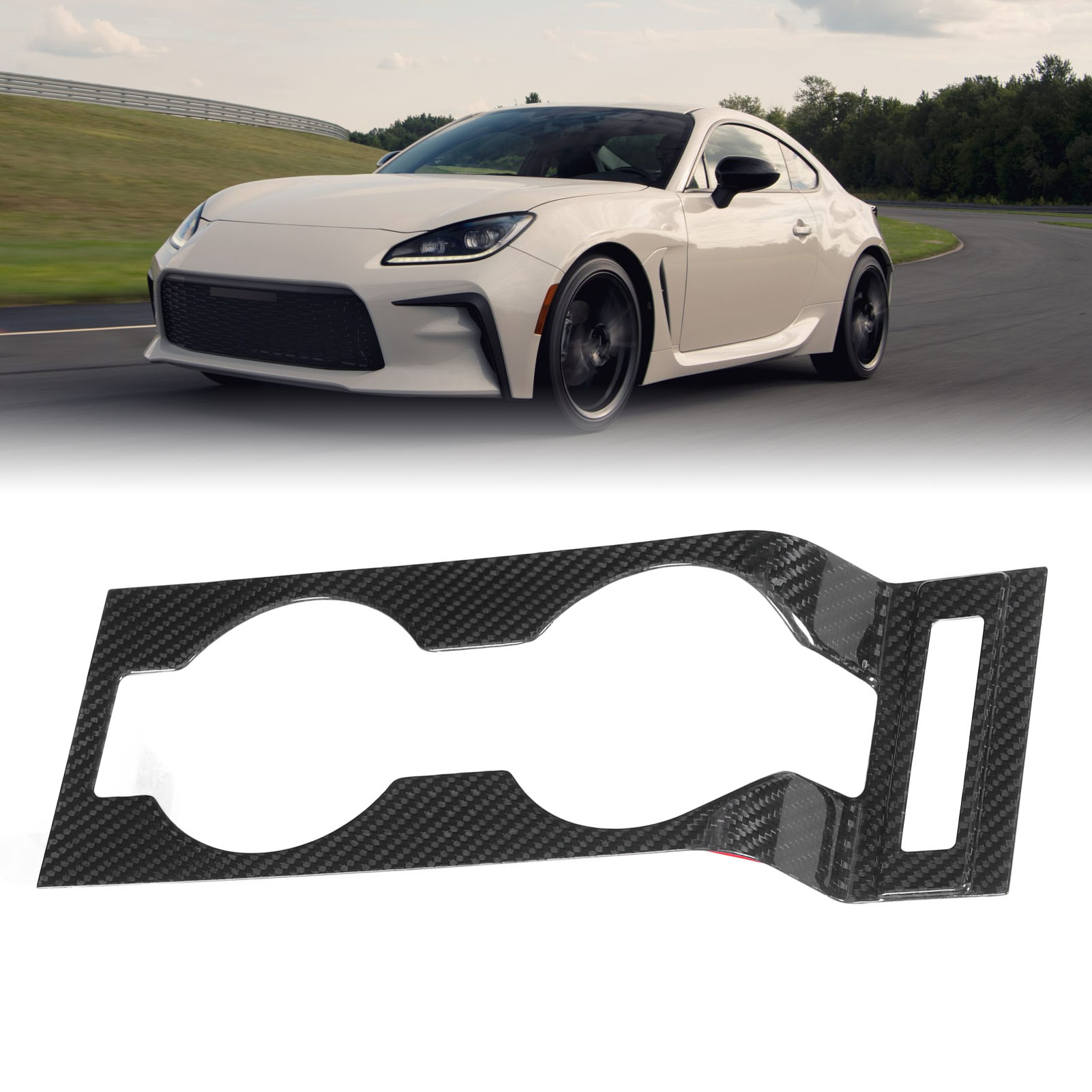 Dekorativer Auto-getränkehalter-aufnäher Aus Echter Kohlefaser, Speziell Für Fahrzeuge Mit Schaltgetriebe Entwickelt, Passend Für Toyota Gr86/subaru Brz Zn8/zd8 2022+ (oc11631).