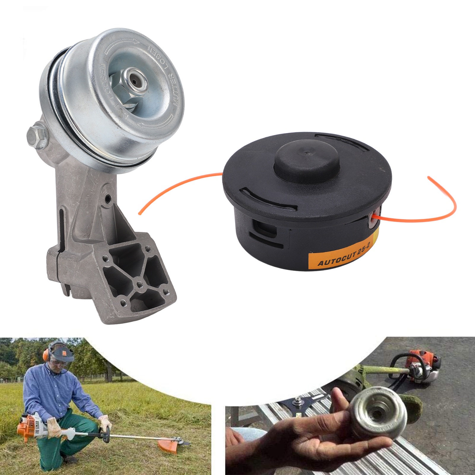 Getriebegehäuse + Schneidkopf Für Stihl Fs74 Fs90 Fs130