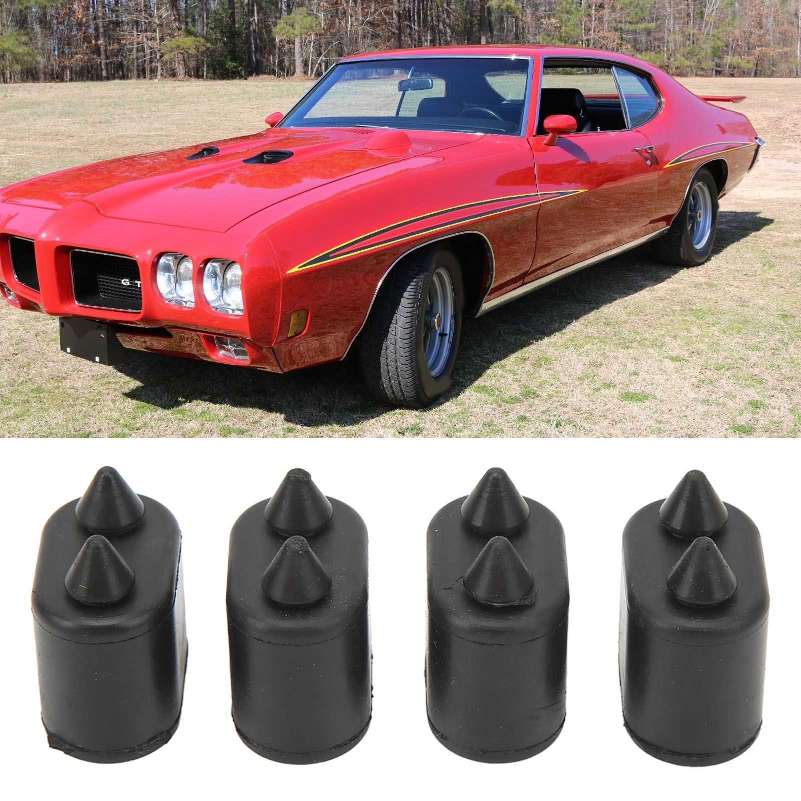 (4 Stück) Äußere Gummipuffer Für Autotüren, Kompatibel Mit Den Modellen 442, Gto, Gs Und Chevelle Von 1968 Bis 1972.