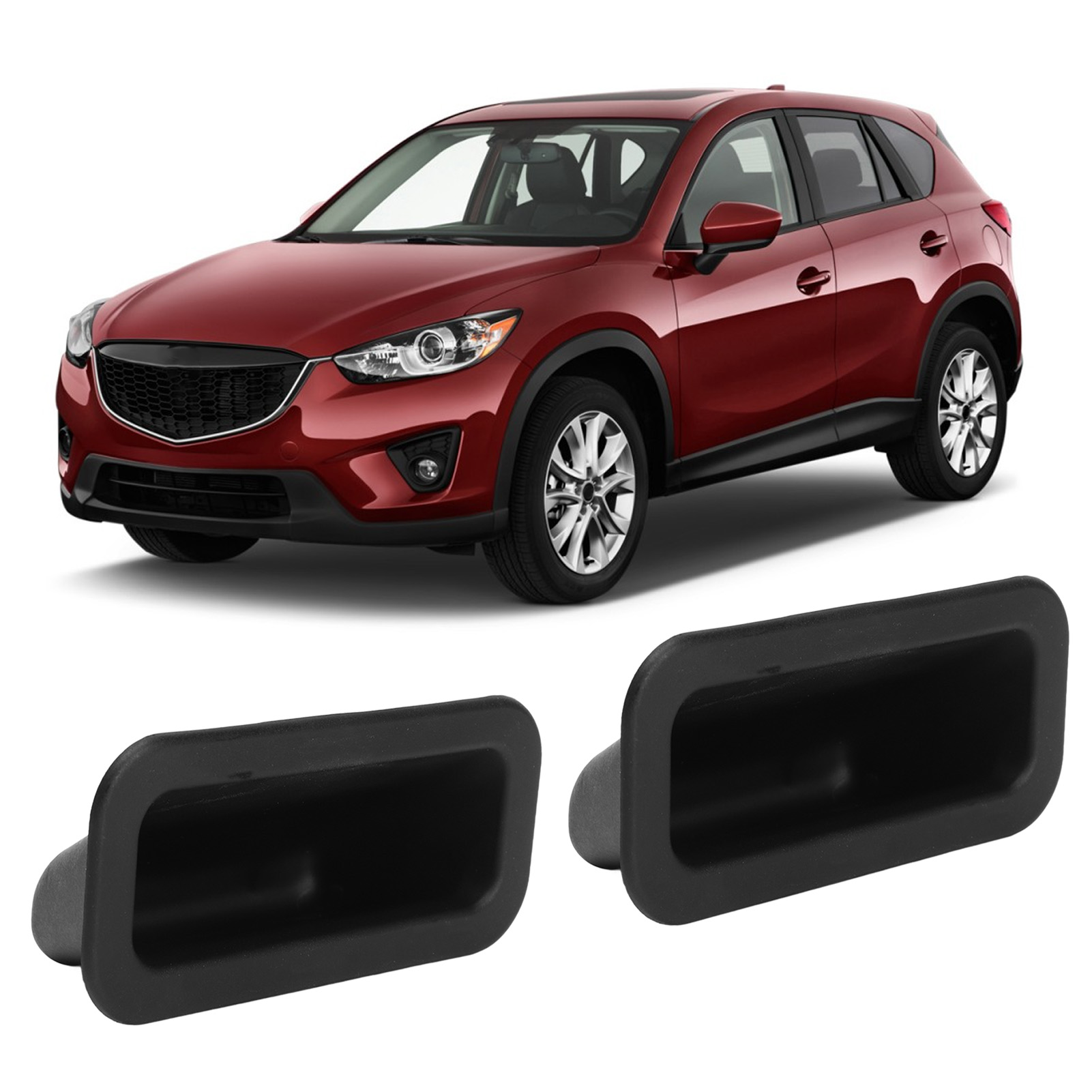 Schwarze Zierleiste Für Die Kofferraumgriffe Im Innenraum Für Mazda 3, 5, Cx-5, Cx-7, Rx-8 (paarweise Erhältlich)