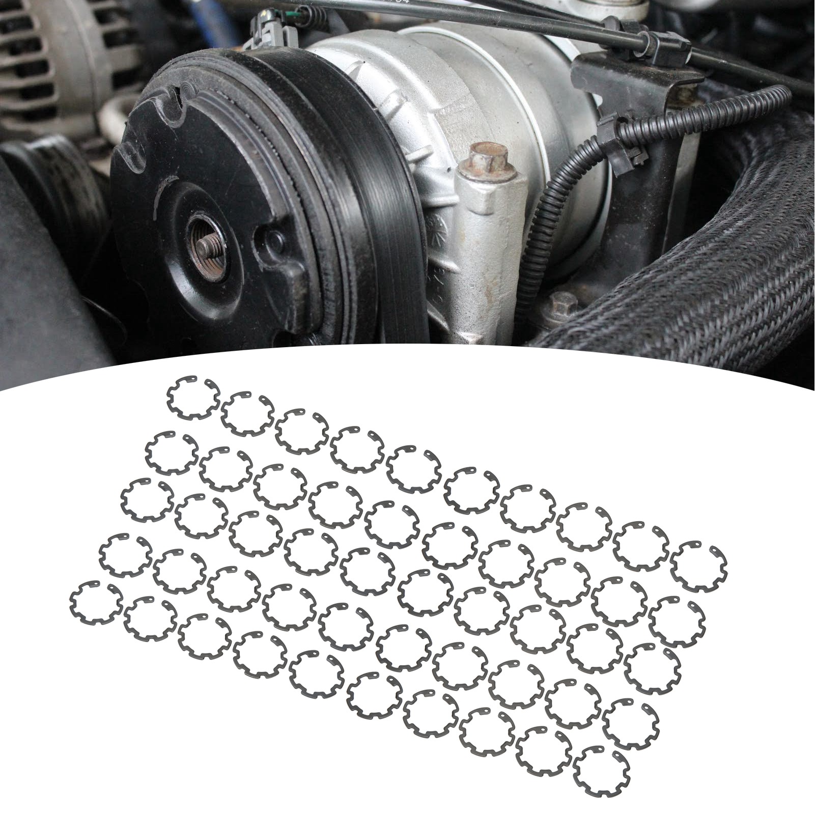 Sicherungsring-set Mit 1,3 Mm Dicke Für Den Kupplungswellenkopf Des Klimakompressors 10s (50 Stück) (referenz: Lr-is027)
