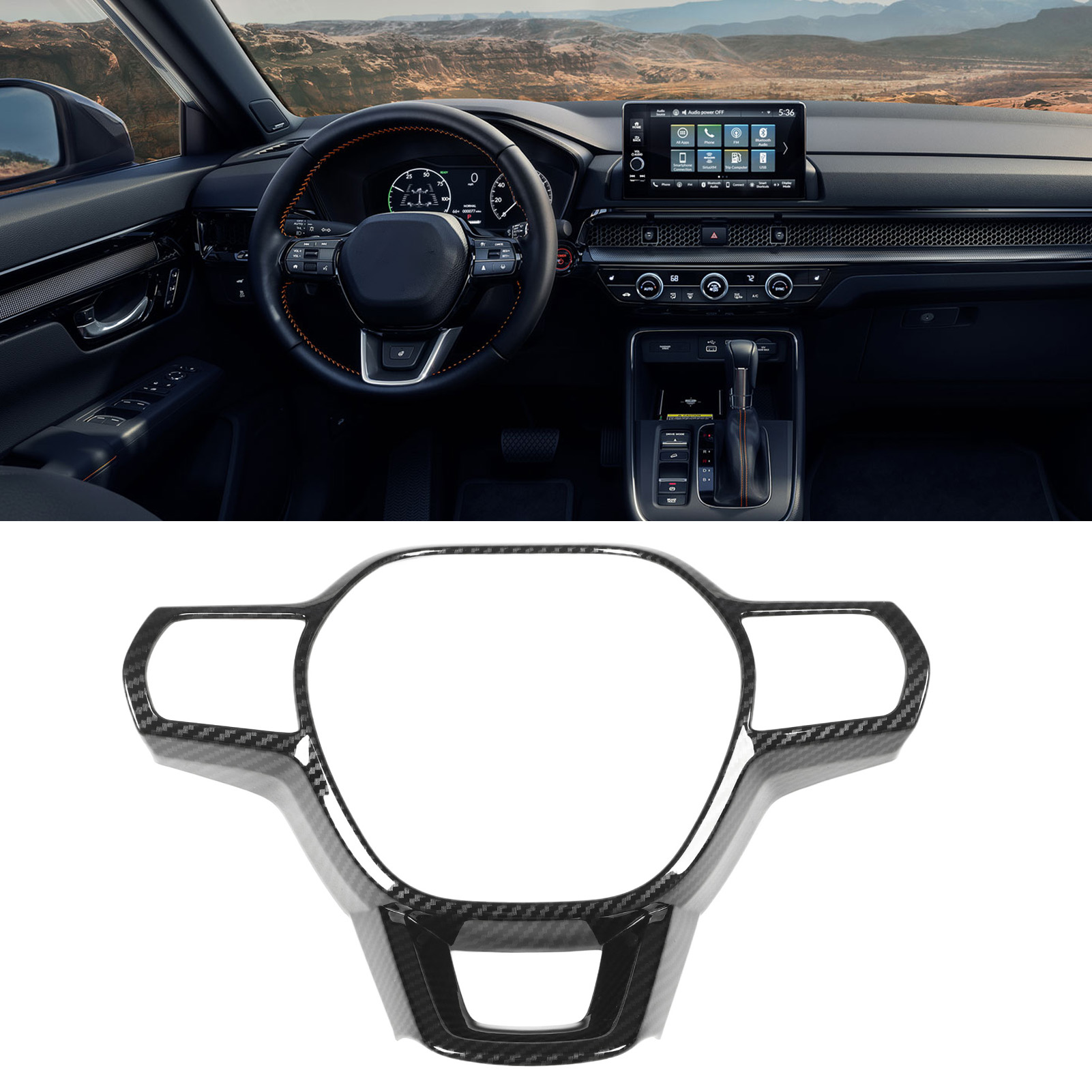 Lenkradverkleidung In Carbonfaser-optik Für Honda Cr-v Ab Baujahr 2023