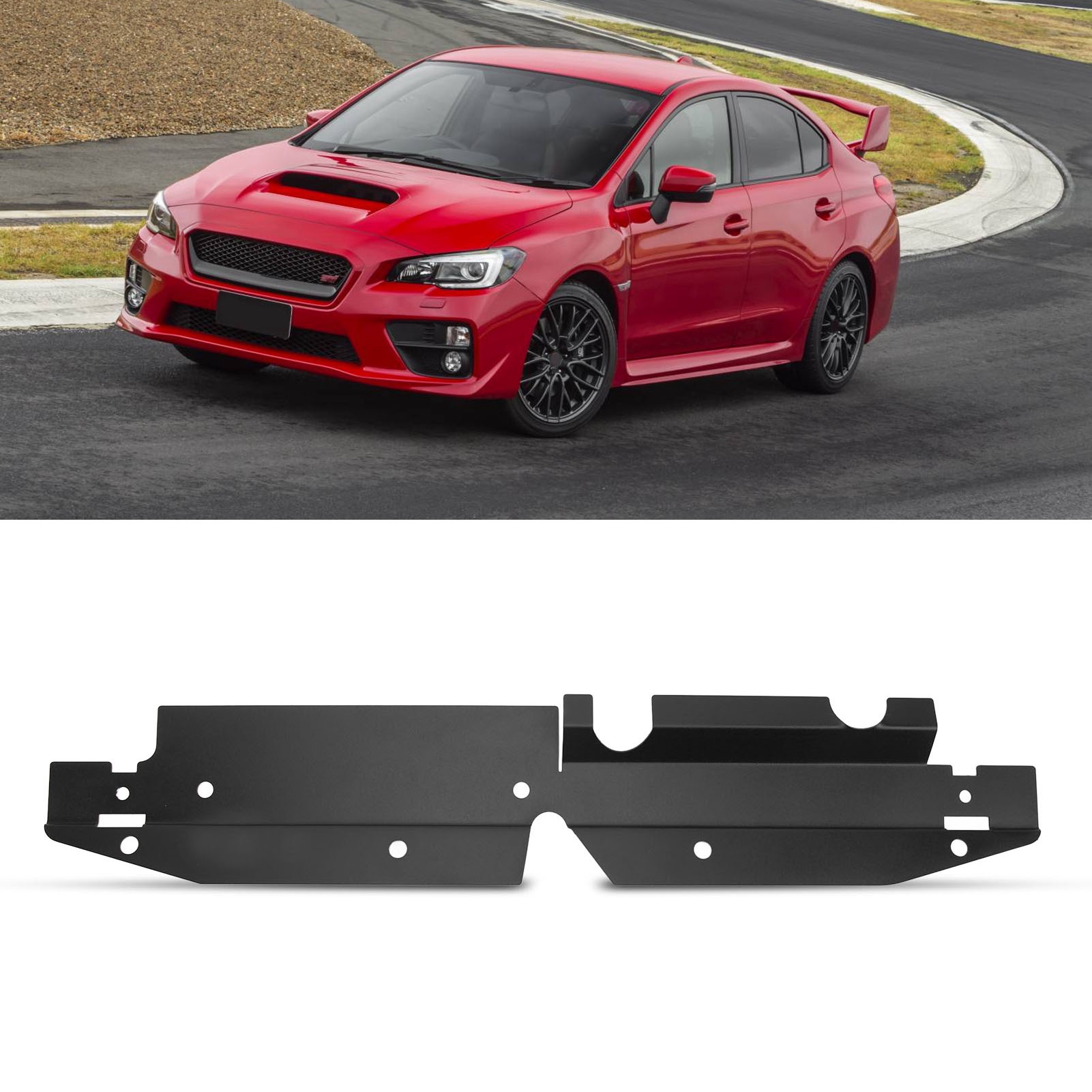 Aluminium-kühlerabdeckung/verkleidung Für Subaru Impreza Wrx Und Sti 08-14, Schwarz (übergroß)