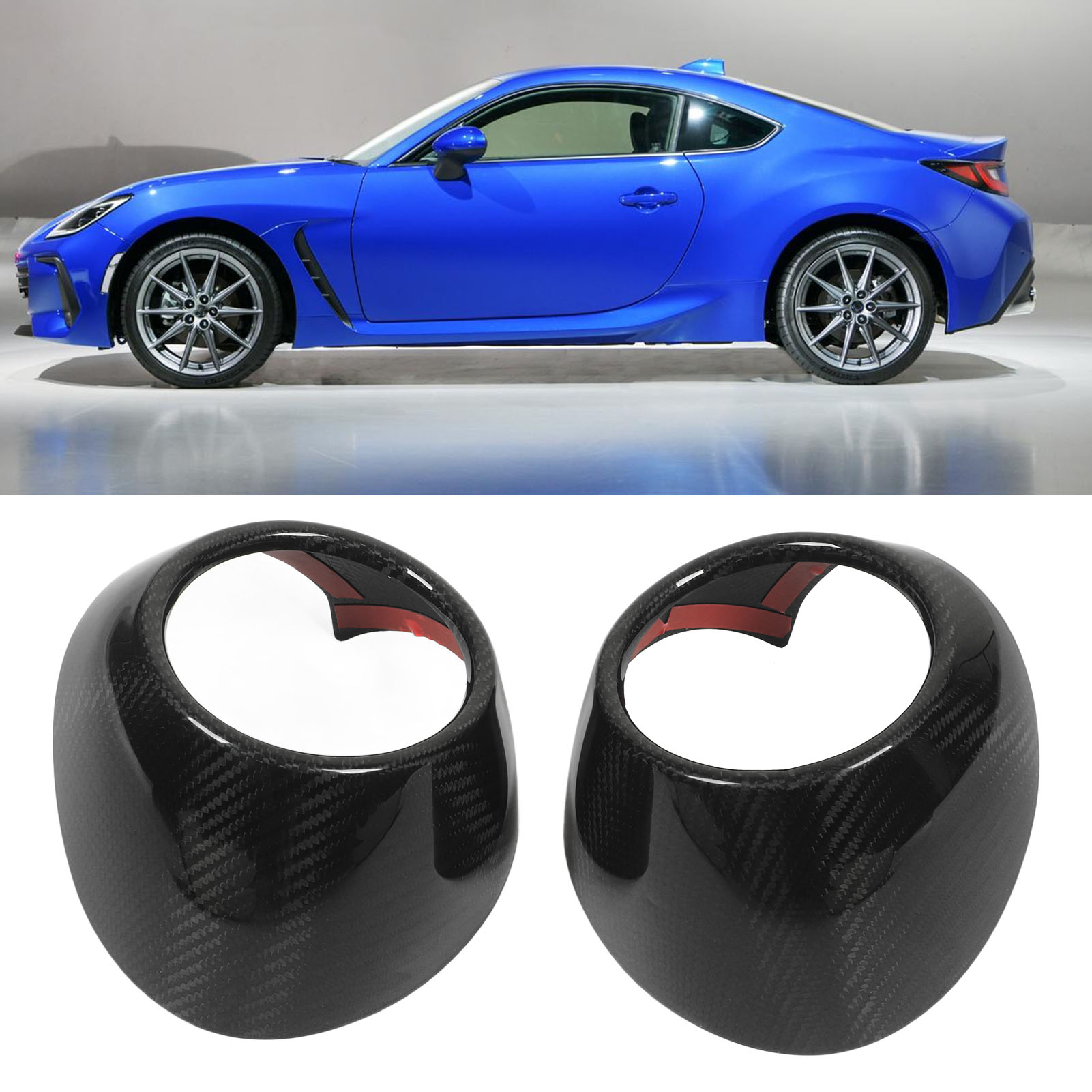 Fahrzeugmodifikationen: Lüftungsblenden Aus Kohlefaser Für Toyota Gr86 Und Subaru Brz (modelle Ab 2022) – Paar Glänzende Seitenblenden