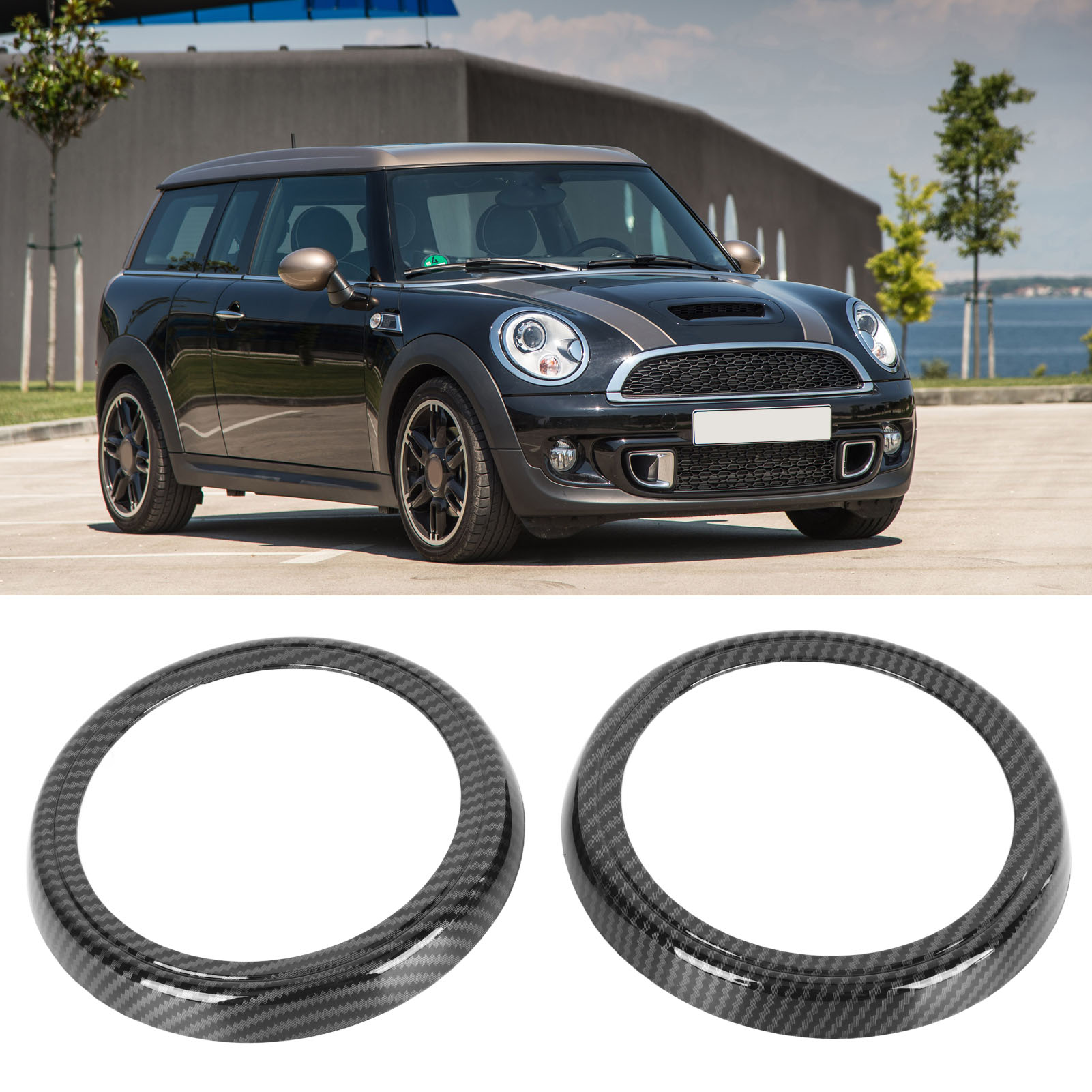 Einstiegsleisten In Carbonfaser-optik Für Mini Cooper R56 2006-2013 (paarweise Erhältlich) (keine Kartonverpackung Erforderlich)