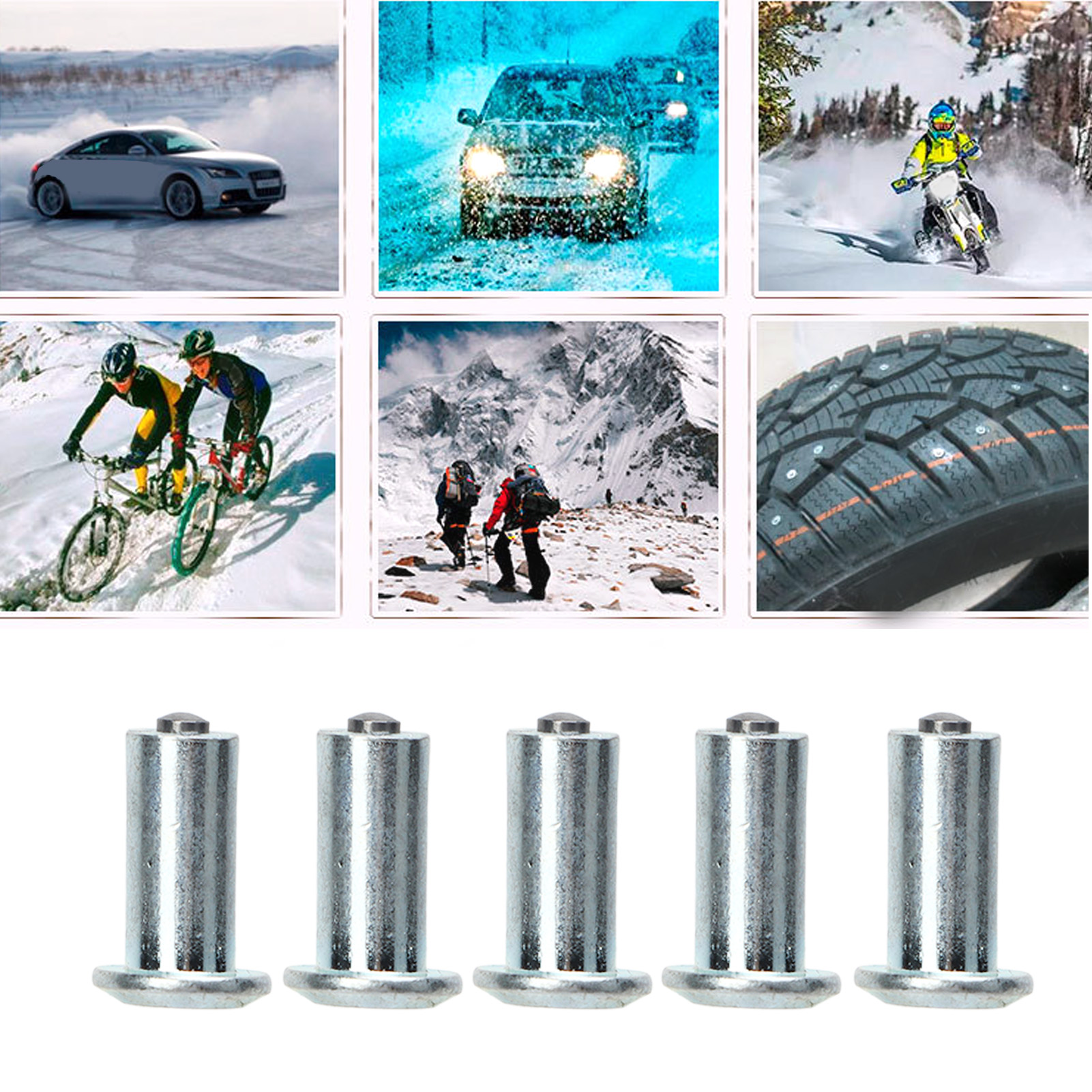 100 Universal-reifenstollen Für Autos Und Motorräder, Geeignet Für Atvs, Utvs, Gabelstapler Und Geländefahrzeuge (100 Stück Pro Packung) (14 Mm) Jx8-14-1