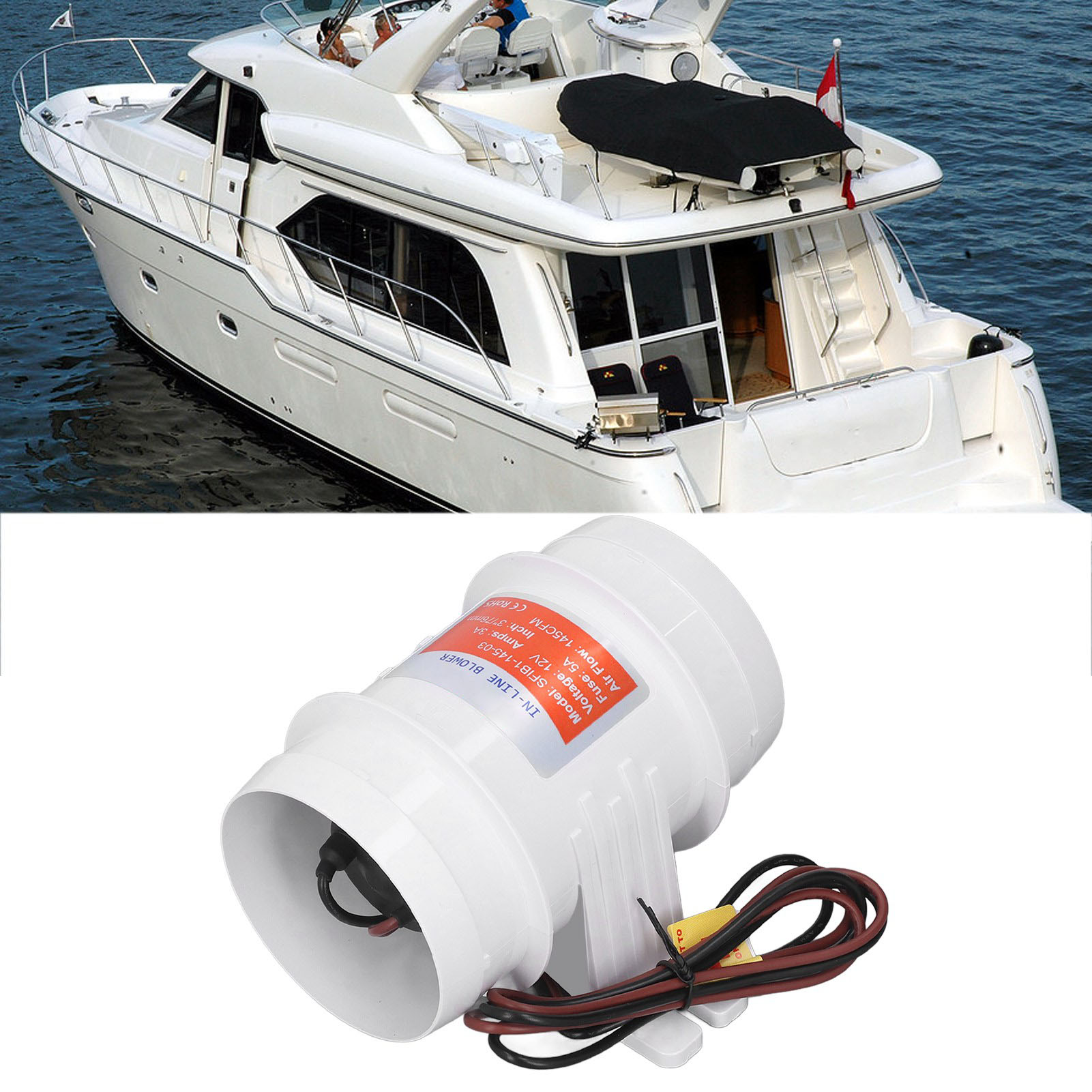 12v 3-zoll-geradlüfter Für Yachten Und Wohnmobile