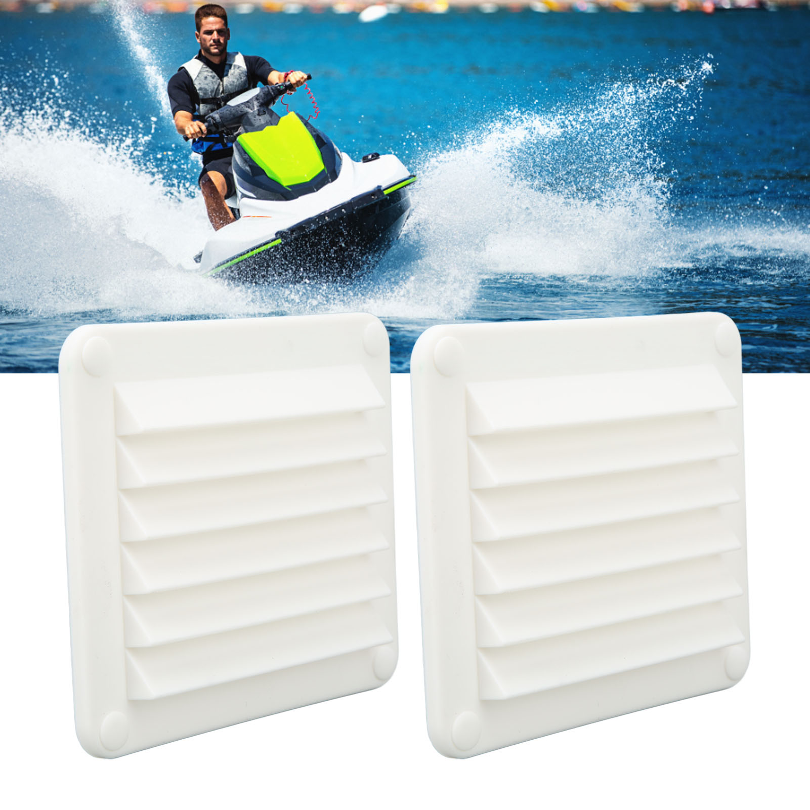 Zubehör Für Boote Und Wohnmobile: 2 Lüftungspaneele (125 X 140 Mm), Weiße Lüftungsfenster