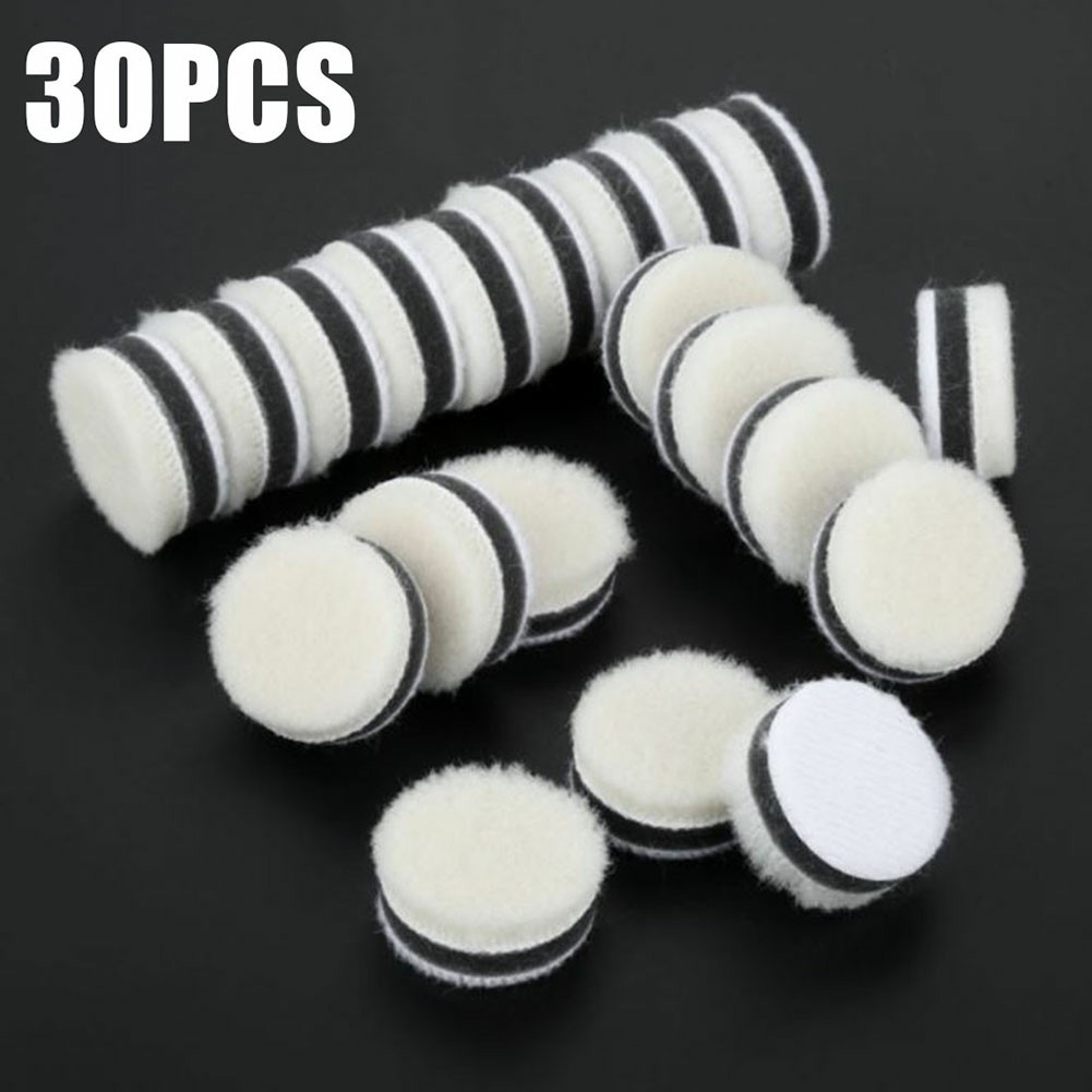[yuexinghui] 30 Polierpads Aus Reiner Wolle, 25 Mm (1 Zoll) Für Autopoliermaschinen Oder Glaspolitur - Polier- Und Reinigungswerkzeuge (foto Zur Bestellung Senden)