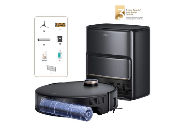 MOVA Z60 Ultra Saugroboter – 28.000 Pa starke Saugleistung, HydroForce Wischen, AutoShield Teppichschutz, StepMaster 2.0 Hindernisüberwindung,