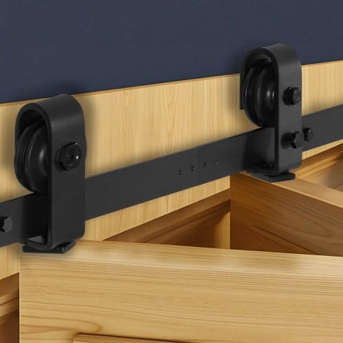Schiebetürsystem Für Faltbare Schiebetür, Schiebetürbeschlag 1016 Mm Laufschiene, Geeignet Für Zwei 45,7 Cm Große Schrank-, Speisekammer- & Wäschetüren (nicht Im Lieferumfang Enthalten)