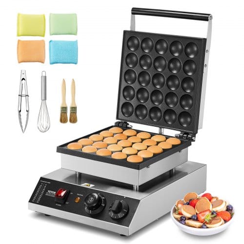 Mini-pfannkuchenmaker Kommerzielle Dutch Mini Pfannkuchen Maschine, 25 Stk., 43 Mm Durchmesser, Dorayaki-backmaschine, 1700 W, Temperatur- Und Zeitregelung, In Küchen, Cafés Und Restaurants