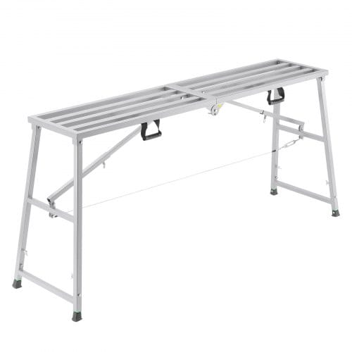Vevor Arbeitsplattform 900-1500 Mm, Zusammenklappbare Trittleiter Aus Legiertem Stahl, Tragbare Arbeitsbühne, Tragkraft 400 Kg, Trittbank Hocker Zum Malen Von Trockenbauwänden, Reinigen, Waschen