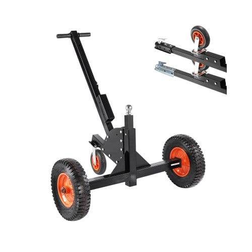 2-in-1-anhängerwagen, Rangierhilfe Anhänger, 680,4 Kg Stützlast, 56 Und 66 Cm Einstellbare Höhe, 50,8 Mm Kupplungskugel, 38 Cm Luftreifen, Zum Bewegen Von Wohnmobilanhängern