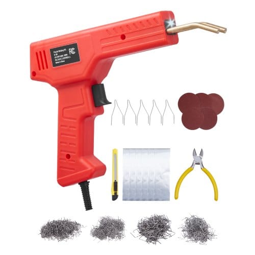 Kunststoff Schweißgerät, 100 W Kunststoff Reparatur Set Mit 800 Heißklammern, Schweißpistole, Kunststoff-autostoßstangen Mit Led-licht Für Kajaks, Spielzeuge, Reparatur Von Kunststoffrissen