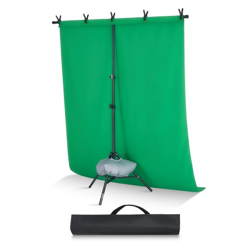 Hintergrundständer verstellbares Fotohintergrundständer (Hintergrundtuch: 154 x 198 cm), tragbarer Hintergrundständer mit 1 Stativ, Bildschirmständer