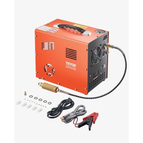 Pcp-luftkompressor, 4500 Psi/30 Mpa Pcp-luftgewehrkompressor Mit Eingebautem Konverter & Lüfterkühlsystem, Auto-stopp Dc12 V/ac230 V Paintball-tankkompressor Für Luftgewehr, Tauchflasche