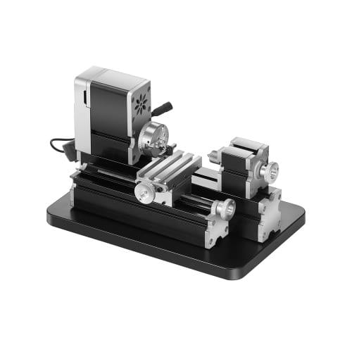 Mini-drehmaschine Aus Metall 70x130 Mm, Fräsmaschine 20000 U/min, 36 W Hochleistungsmotor, 3-backenfutter, Didaktische Metalldrehmaschine Mit Schutz Für Die Bearbeitung Von Präzisionsteilen