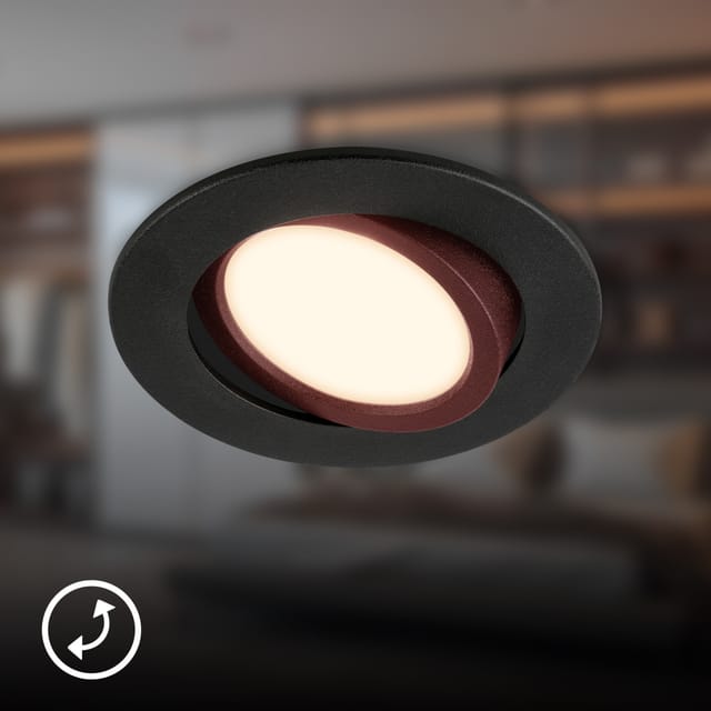 3er Set LED Einbaustrahler LED Einbauleuchten Spots Warmweiß Schwenkbar Flur