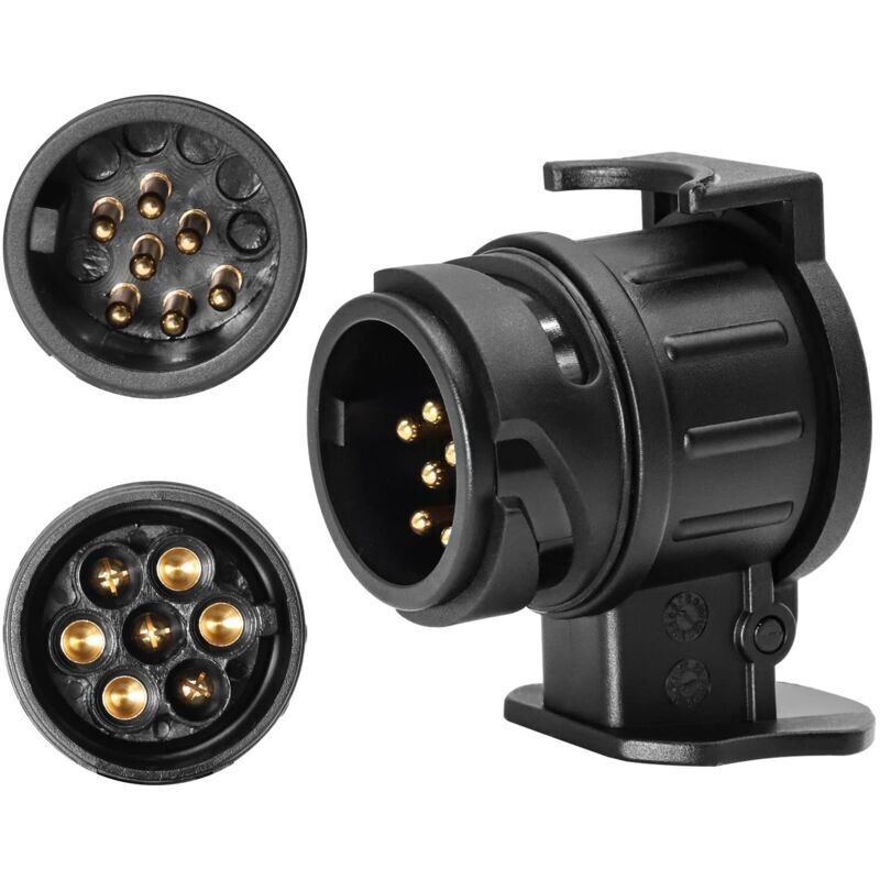 13-poliger Auf 7-poliger Anhängerstecker-adapter – Nylongehäuse – Kompatibel Mit Anhängern Nach Europäischer Norm – Einfache Installation