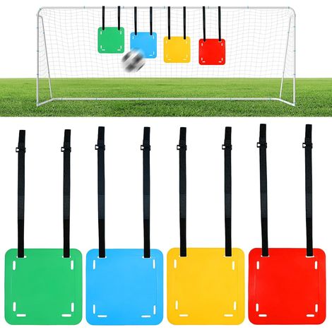 4er-set Fußballtore (30 Cm) – Fußballtor – Mit 16 Verstellbaren Gurten – Fußballtrainingszubehör – Präzisionsschießziel