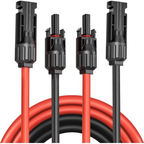 6 Mm² 8 M Langes Solarkabel Mit Mc4-steckern – Ip68 Wetterfest – Verzinnter Kupferleiter Für Photovoltaikanlagen