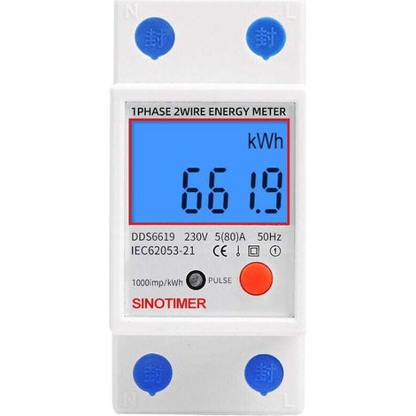 Alovez – Einphasiger 45-a-unterzähler – Mid-zertifiziert Für Abrechnungszwecke – Lcd-display – Modulare Installation Für Schalttafel