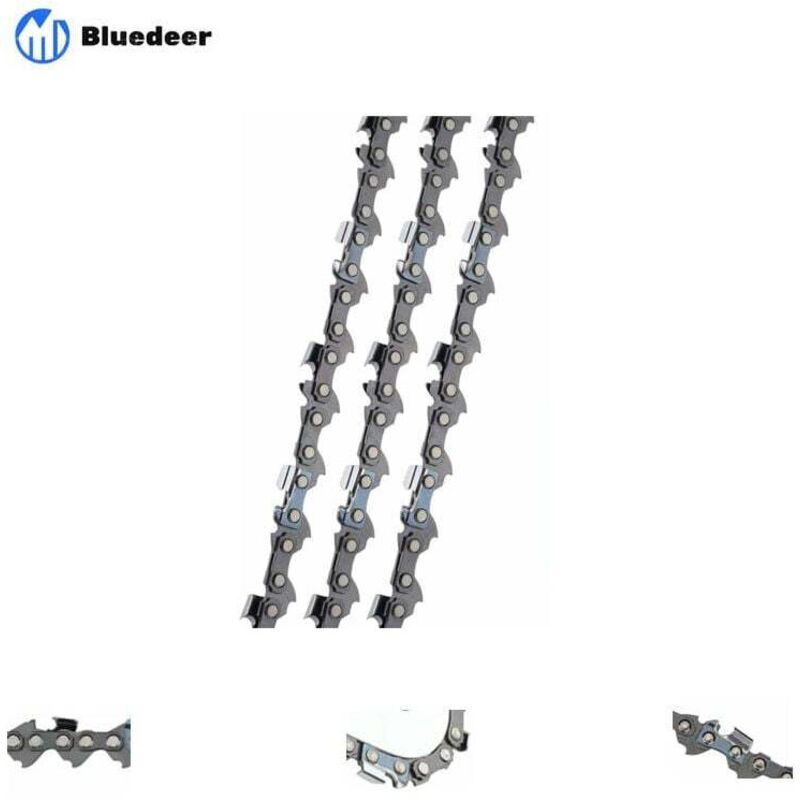Satz Mit 3 Kettensägenketten 3/8" Lp, 52 Glieder, 1,1 Mm, 35 Cm – Rückschlagarm Für Den Harten Einsatz – Kompatibel Mit Bosch, Einhell, Husqvarna, Makita – Ake 35 S Ake